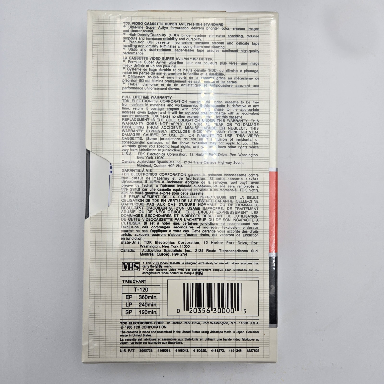 New 6 Pack TDK T-120 HS High Standard 6 Hour VCR VHS Blank Video Tapes Sealed