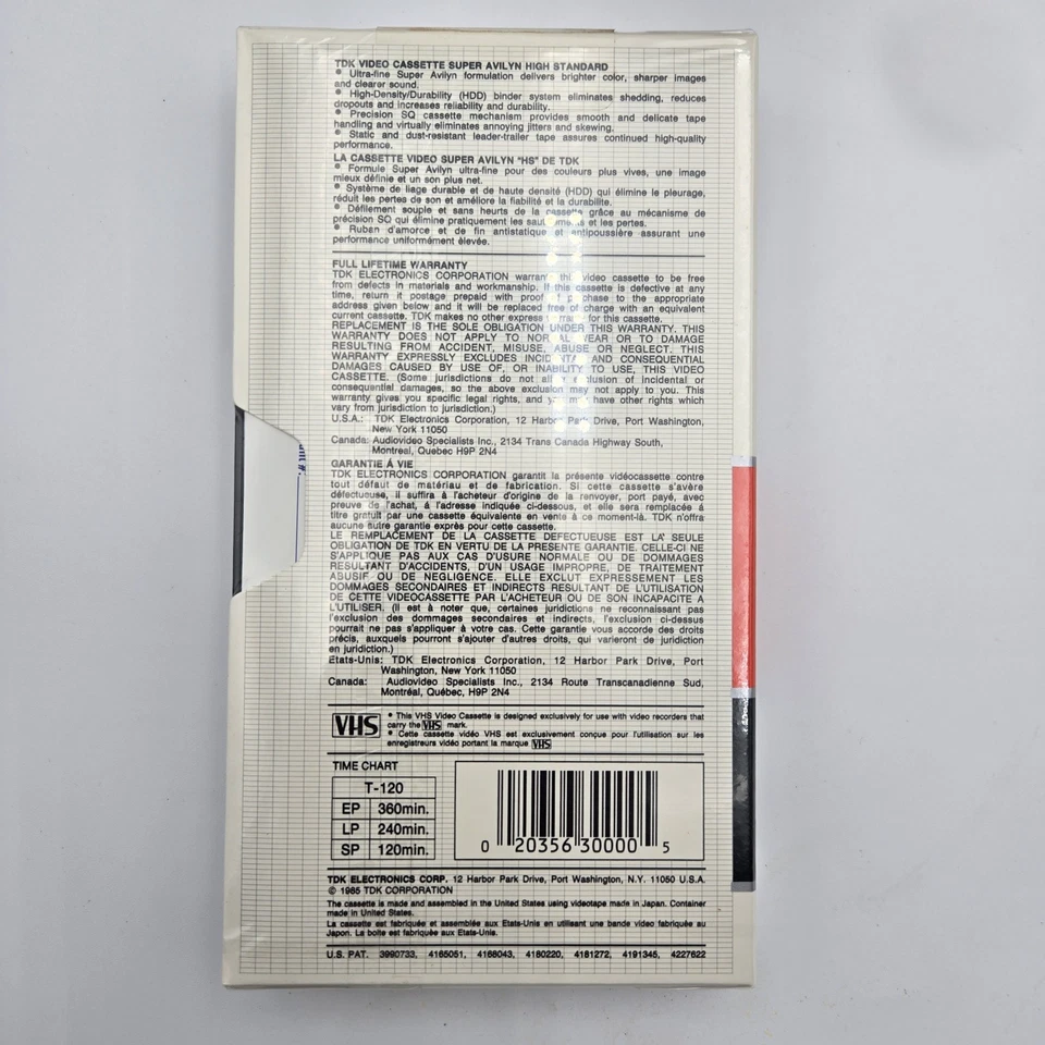 Nuevo paquete de 6 cintas de video en blanco TDK T-120 HS alto estándar 6 horas VCR VHS SELLADAS Foto 3 de 3
