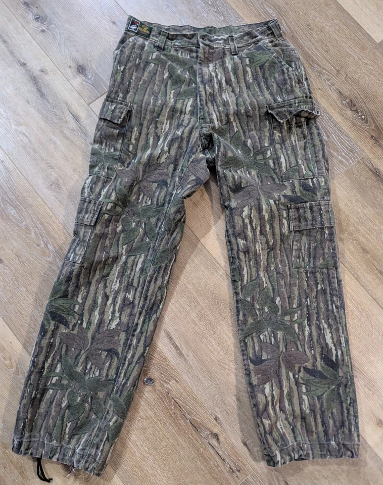 Pantalones de camuflaje vintage años 90 Y2K cabeza roja árbol real talla mediana Foto 2 de 4