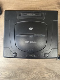 SEGA Saturn MK-80000A Black Console Complete With cables And 2 Controllers!