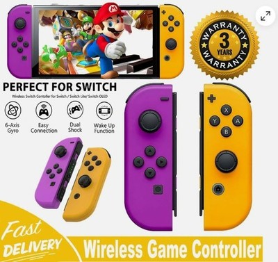 Nintendo Switch Neon Purple Joy-Con with Wrist Strap for sale