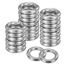 24-Pack Dream Catcher Rings 3/4" Stainless Steel Rings for DIY Silver 0.16"