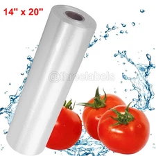 1-20 Rolls 350 Bags Plastic Produce Clear Bag On Roll Kitchen Storage 14" x 20"