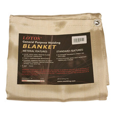 Technology Wb014X6 4' X 6' Fiberglass Heat Treated Gold Welding Blanket with Gr