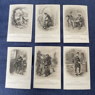Charles Dickens David Copperfield Pickwick Papiere Skizze Figur Postkarten