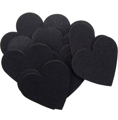 Playfully Ever After 3 Inch Black 22pc Stiff Felt Hearts black