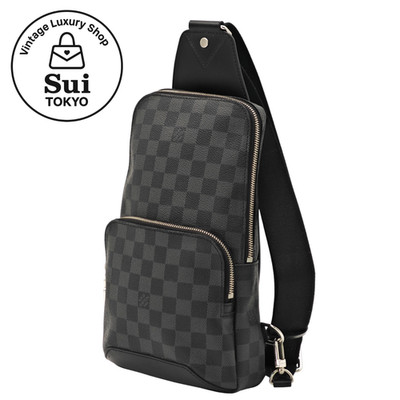 LOUIS VUITTON Avenue Sling Bag N41719 Damier Graphite Backpack shoulder 0098