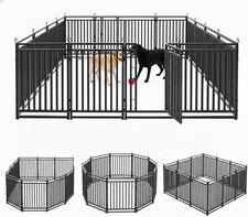 Dog Fence Yard Outdoor Indoor 40 Inches Height 16 Panels Metal Dog Playpen