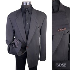 Hugo Boss APOLLO Blazer Sport Coat Men  s 44R Gray Wool 2-Button Jacket USA VTG