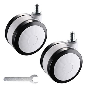 YesSources 2 Pack Mute Wheel Replacement Rotatable Casters for PC Mobile Trolley
