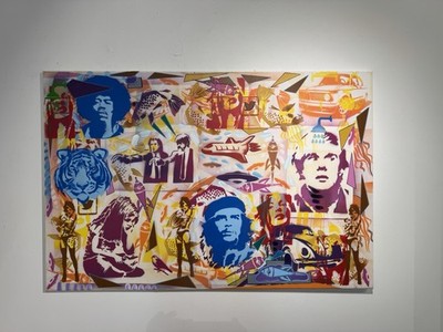 Pop Art Bild Orginal 100 x 150 Acryl Auf Leinwand