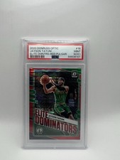 2020 Donruss Optic Jayson Tatum Elite Dominators Red Pulsar PSA 9 MINT #18 (OC) 