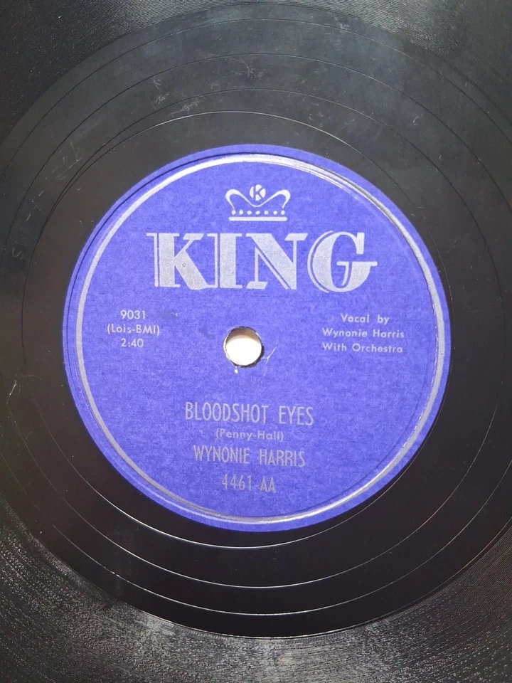 78 RPM Jump Blues Wynonie Harris Bloodshot Eyes/Confessin' The Blues King VG Foto 2 de 4