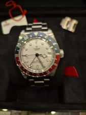 TUDOR Men's Black Bay GMT Opaline Dial Pepsi Bezel 41mm Watch - 79830RB