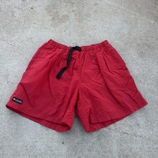 Vintage Columbia Belted Hiking Cargo Shorts Mesh Lined Men's L Gorpcore Red