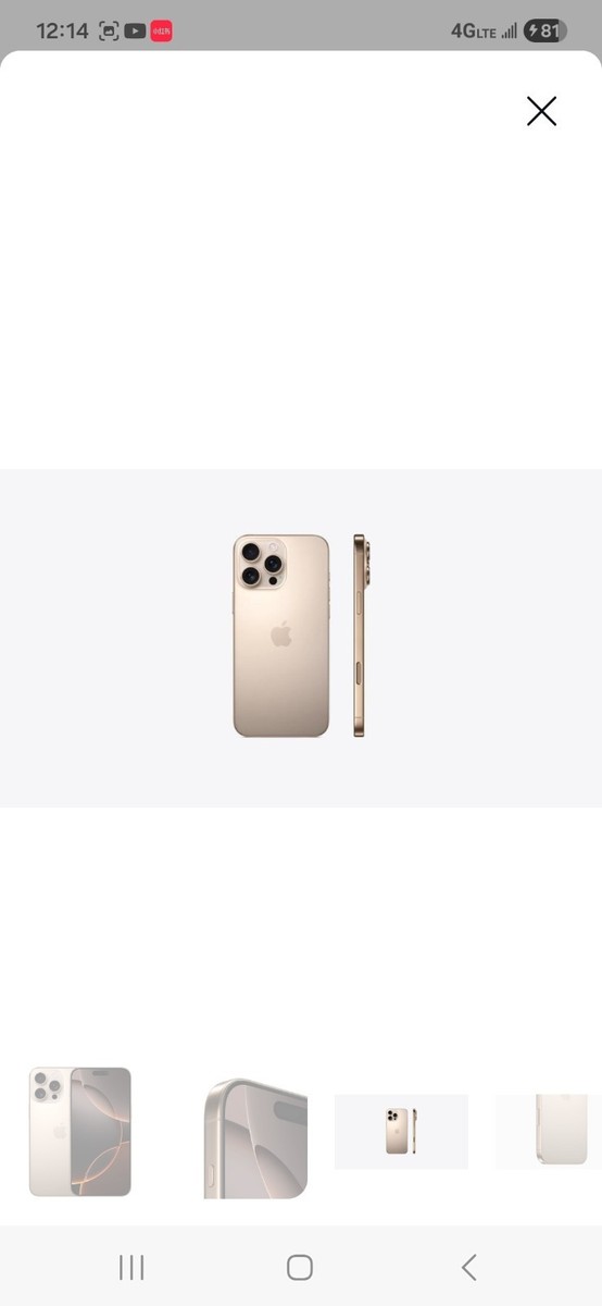 Apple iPhone 16 Pro Max - 256 GB - Desert Titanium (Unlocked) for