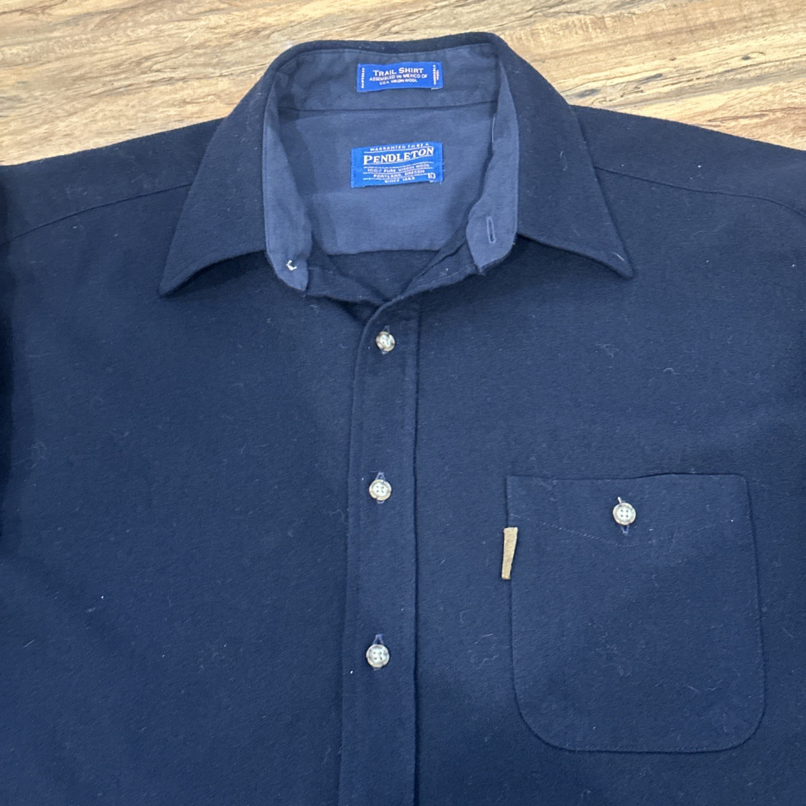 Pendleton Wool Trail Shirt L Elbow Patch Western … - image 2