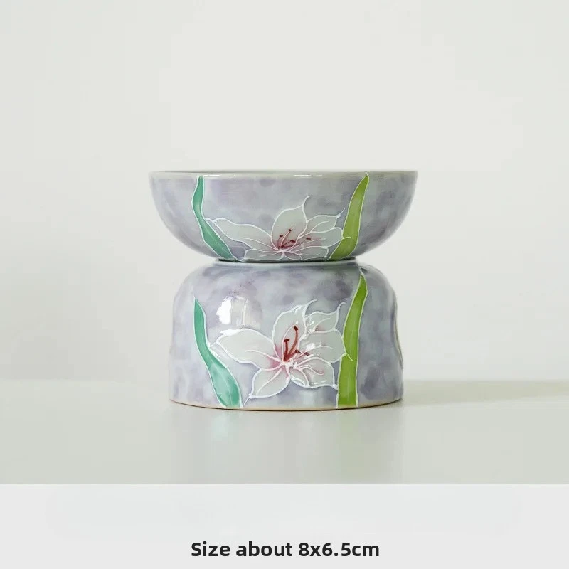 Pure Handpainted Lily Tea Separator Infusor Tea Strainer Tea Maker Tea Filter - Image 2 of 4