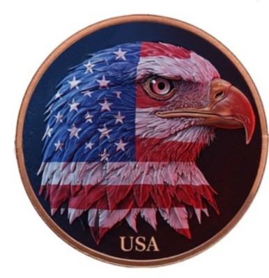 Freedom Eagle 2026 1oz Avdp Fine Copper .999 Colorized In Capsule 
