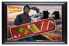 Back To The Future 24x36 Michael J Fox Autographed Framed Hoverboard Display
