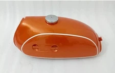 YAMAHA CT1 CT 175 1970 ORANGE STEEL FUEL PETROL GAS TANK+CAP/COMPATIBLE FOR