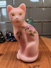 Fenton Rosalene Cat Figurine Honor Collection Hand Painted #393/2750 GLOWS