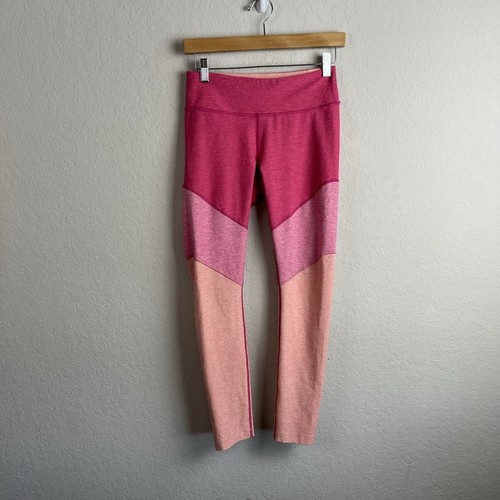 Outdoor Voices Warmup 7/8 Leggings Small S Flamingo Pink Hot Pink Color Block - Picture 3 of 8