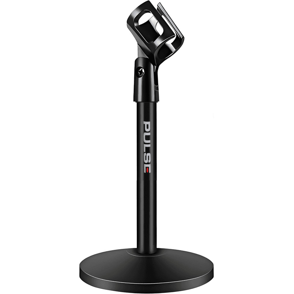 Small Desktop Microphone Stand and Holder with Anti-slip Heavy Base 150mm Height