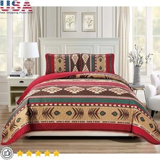 Western Southwestern Native Tribal Navajo Oversize Quilted King/California King