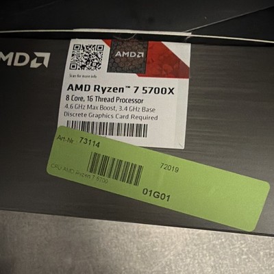 AMD Ryzen 7 5700X CPU Prozessor 8 Kerne 16 Threads 3,4 GHz
