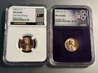 Two NGC Graded Lincoln Cents. 1957D MS66RD Traderbea & 2025D MS65RD Ultra Breaks