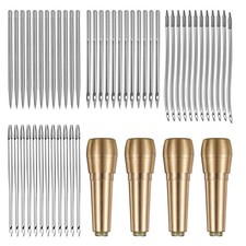 Sewing Awl Needles, 52Pcs Leather Sewing Kit ...