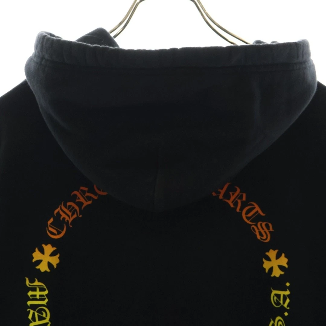 Felpa con cappuccio pullover CHROME HEARTS SWTSHRT PLVR stampa cerchio sfumato nero usata 3473