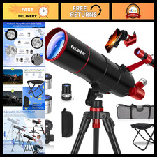 High-Powered 90mm Aperture Refractor Telescope for Adults - 550mm Zoom Optics