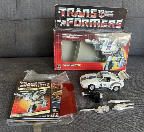 Vintage Hasbro Transformers G1 Jazz Autobot Complete With Box NM
