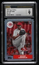 2022 Archives 1987 Topps Design Blue Foil 22/25 Nick Lodolo #201 CSG 9 Mint 0l51