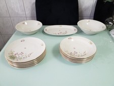 Prächtiges altes Speiseservice 50er Jahre? Goldrand Golddekor Blumen Bavaria 122