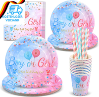 Gender Reveal Partygeschirr Party Deko Baby Shower FüR 10 GäSte Partyteller Bech