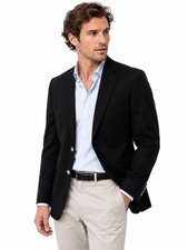 STAFFORD CLASSIC FIT jacket blazer sport coat black 48L two button business