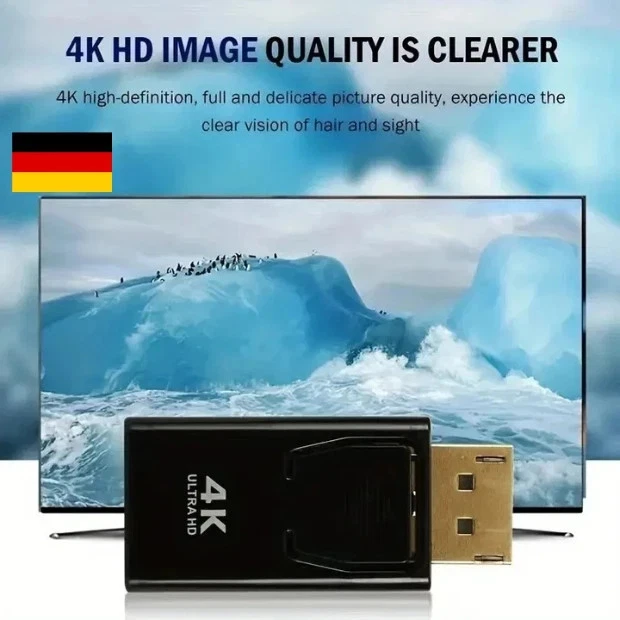 DP to HDMI DisplayPort HDMI Adapter Converter 4K Full HD - Bild 4 von 4