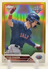 Juan Chacon 2023 Topps Pro Debut Chrome True Gold Refractor /50