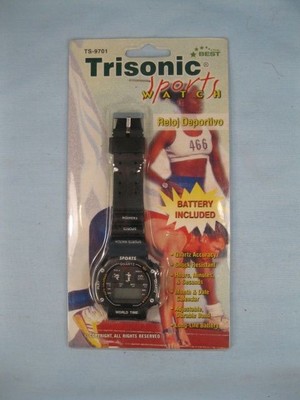 Trisonic Sports Watch In Original Box TS-9701 Battery Included Quartz Accuracy O