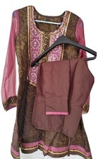 New Indian Pakistani Ready Made Panjabi Salwar Kameez with Dupatta - Size 38