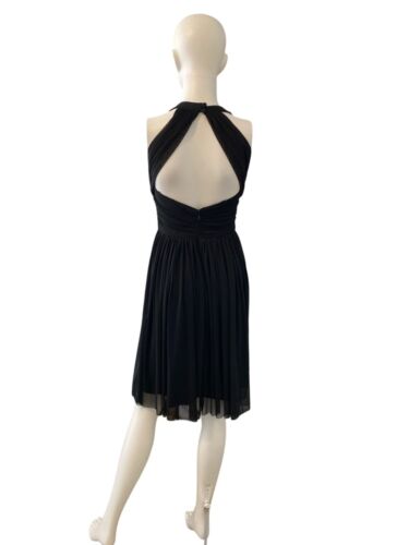 London Times schwarz Damen Neckholder Perlen Cocktailkleid Größe 6 - Bild 2 von 7