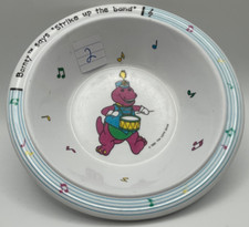 Vintage 1992 Selandia Barney Bowl Strike Up the Band Music Children Melamine