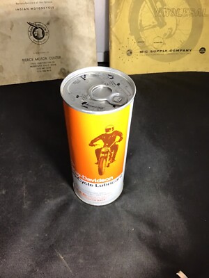 Harley Davidson Two Cycle Lubricant Oil Can 16oz Metal Pint Motorcycles