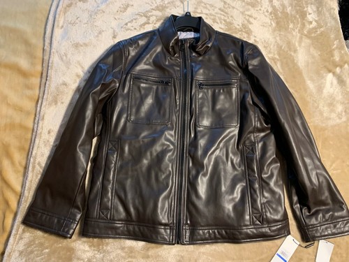 Calvin Klein Faux Leather Smooth Moto 