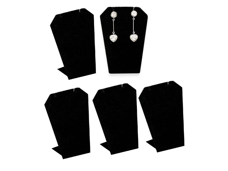 Black velvet earring display deals