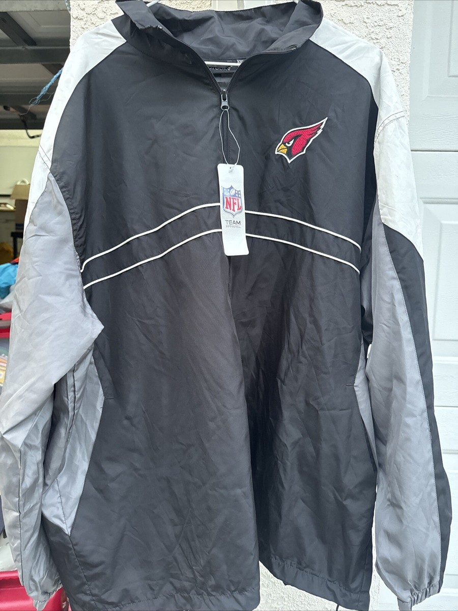 Arizona Cardinals Jacket Mens 2XL XXL Black Red Windbreaker NFL Football  Adult