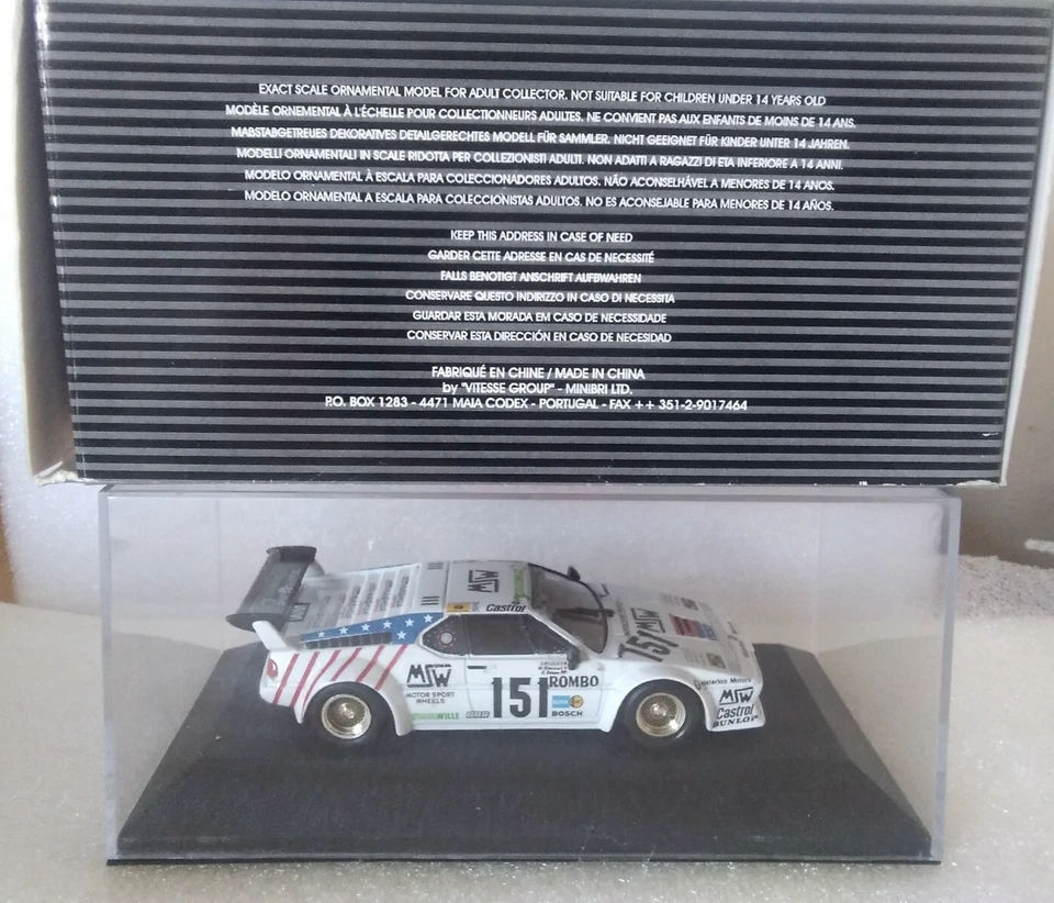 Quartzo BMW M1 "MSW" #151 Le Mans 1985 escala 1:43 Doren/Birrane/Libert Q3049 Foto 4 de 4